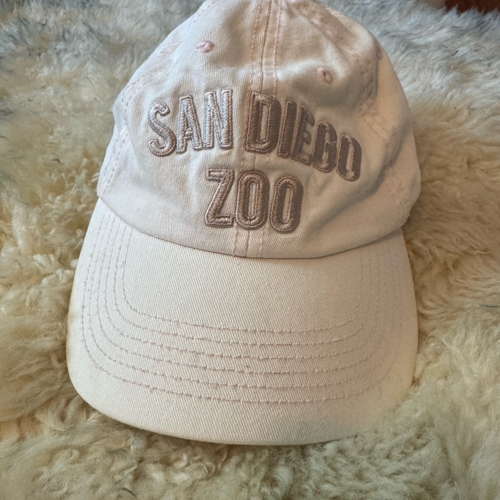 San Diego Zoo Hat Dad Hat Pale Pink Cotton